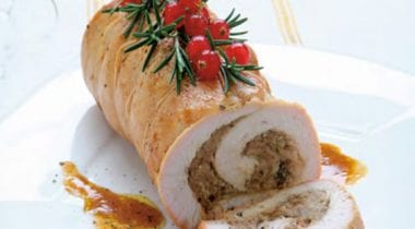 Turkey supreme roll with chestnut mousse